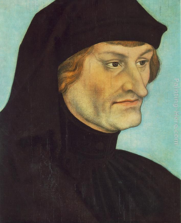Portrait of Johannes Geiler von Kaysersberg painting - Lucas Cranach the Elder Portrait of Johannes Geiler von Kaysersberg art painting